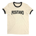Positano Amalfi Ringer Tee Retro Style Men's T-Shirt - NYC Factory - Natural