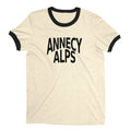 Lake Annecy Ringer Tee Retro Style Men's T-Shirt - NYC Factory - Natural