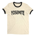 Yosemite National Park Ringer Tee Retro Style Men's T-Shirt - NYC Factory - Natural