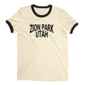 Zion National Park Ringer Tee Retro Style Men's T-Shirt - NYC Factory - Natural