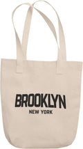 Brooklyn - Simple Tote Bag - Vintage Style Retro New York City Cotton Canvas