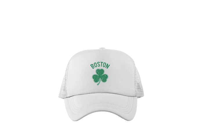 Irish Boston Shamrock Design Trucker Baseball Hat
