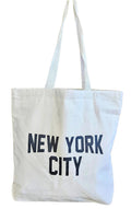 New York City - Natural Handle - Tote Bag Vintage Style Retro NYC Cotton Canvas