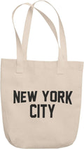 New York City - Simple Tote Bag - Vintage Style Retro NYC Cotton Canvas