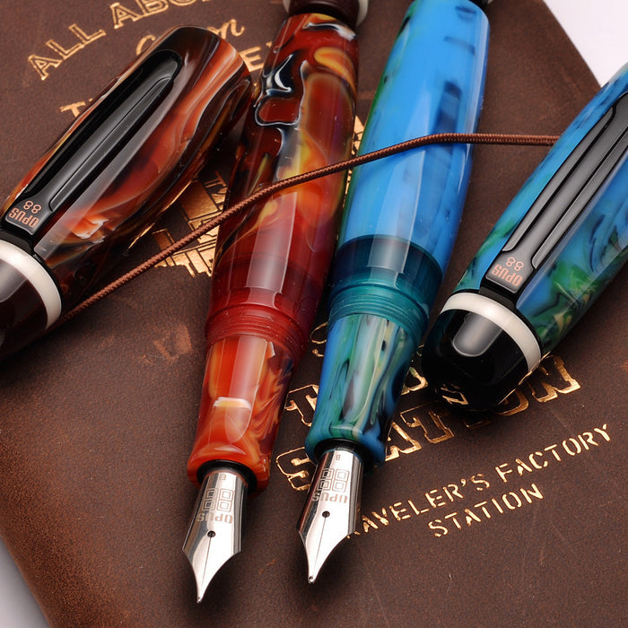 Opus 88 Bela Eye Dropper Fountain Pen Red by Opus 88 at Cult Pens