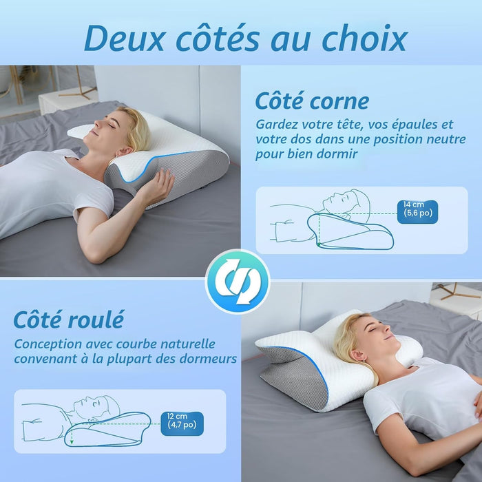 Oreiller de cou Comfort Cloud d'Amazon, doux et ergonomique pour un soutien cervical optimal.