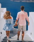 paint by numbers kit Santorini Couples - Custom paint by number