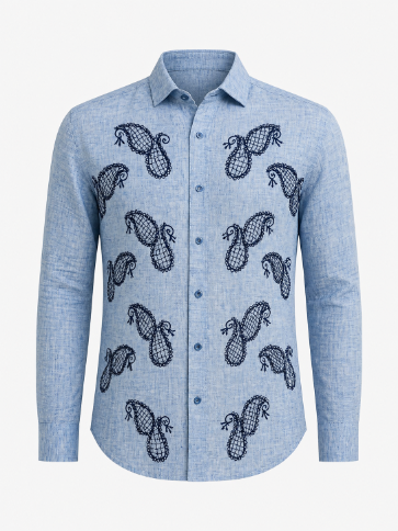 Paisley Embroidered Shirt