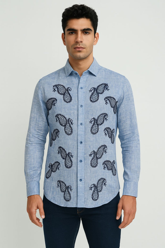 Paisley Embroidered Shirt