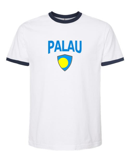 Palau Arched Crest Soccer Ringer Tee — NYC Factory