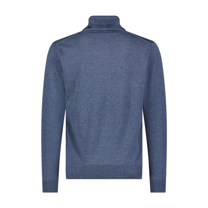 Blue sweater on a white background