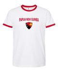 Papua New Guinea Arched Crest Soccer Ringer Tee — NYC Factory