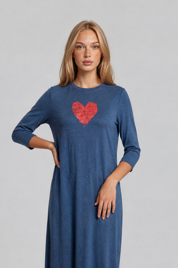 Paris Love Navy Nightgown
