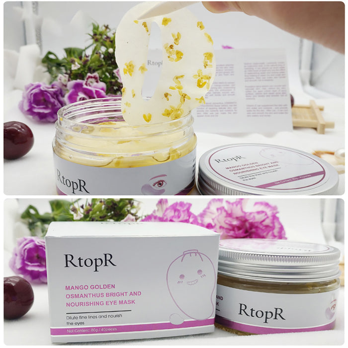 Masque pour les yeux Mango Osmanthus, soin éclaircissant, anti-cernes, anti-âge et anti-poches pour la peau.