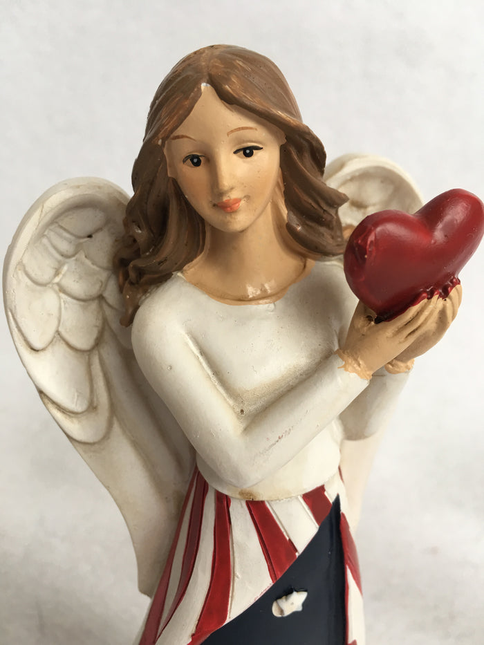 Patriotic Angel Holding Star or Heart Display