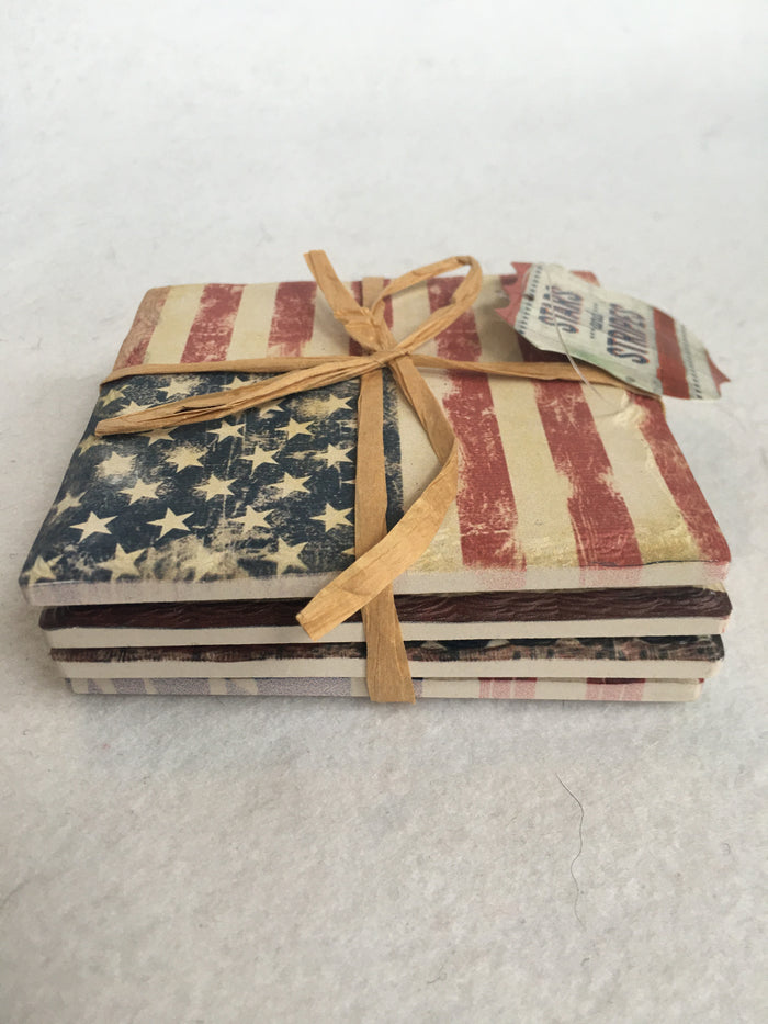 Patriotic Four Piece Coaster Set