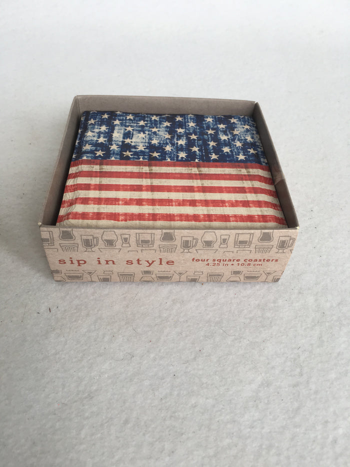 Patriotic Four Piece Coaster Set