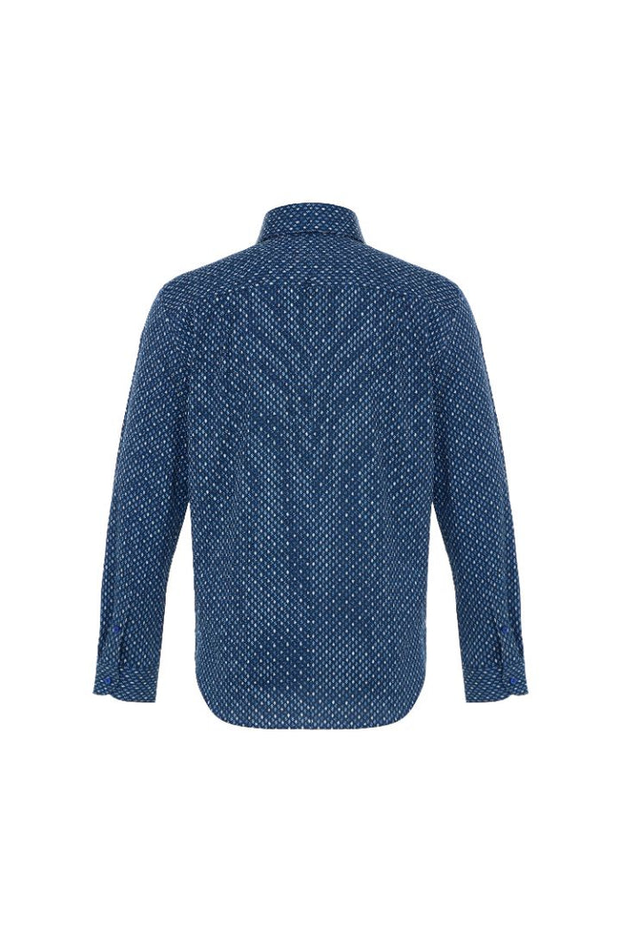 Pavla Digital Print One-Piece Collar Shirt