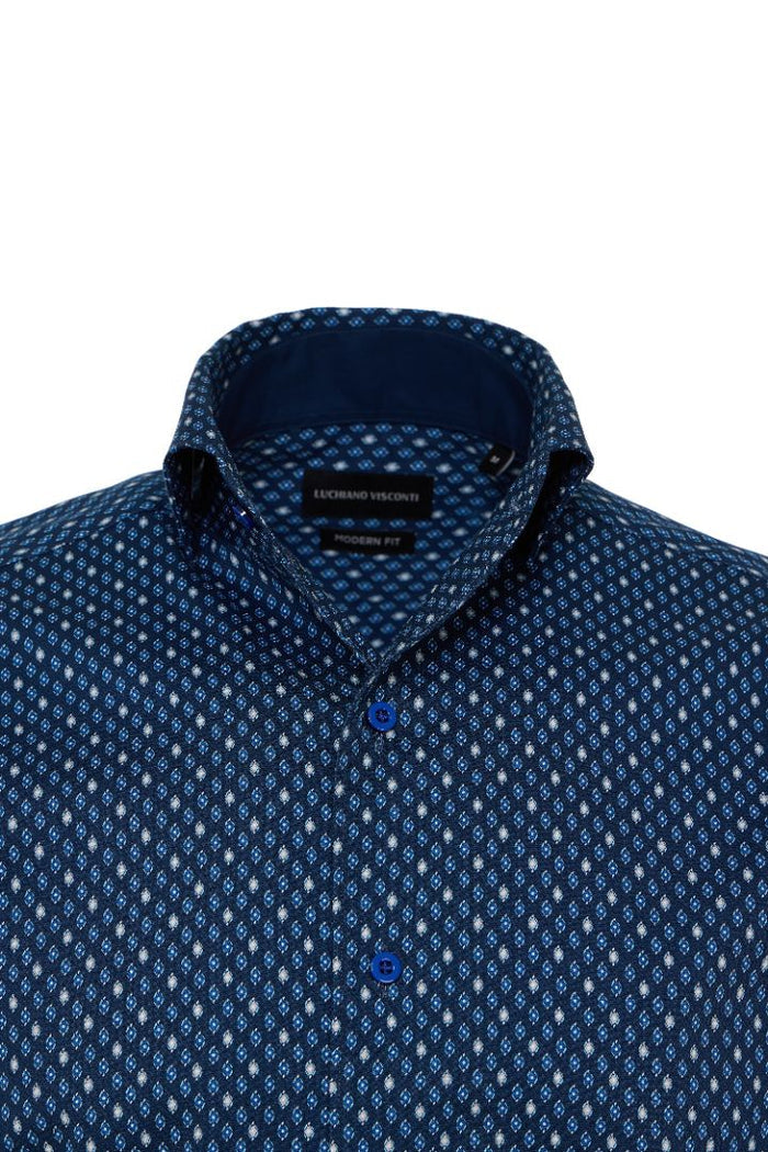 Pavla Digital Print One-Piece Collar Shirt