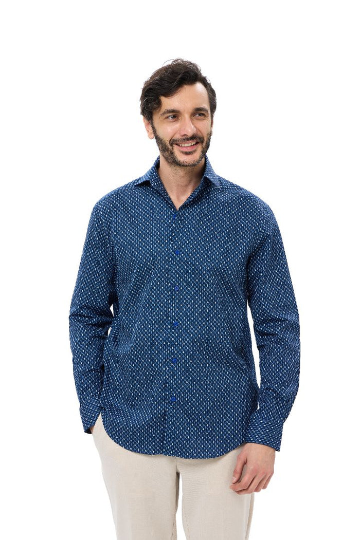 Pavla Digital Print One-Piece Collar Shirt