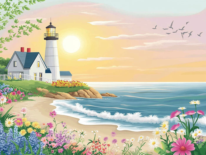 Peaceful Coastal Scene With Gentle Waves