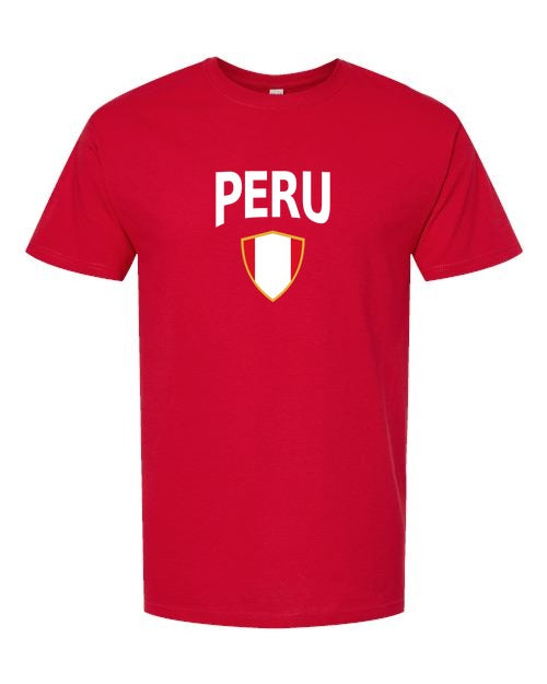 Peru Arched Crest Soccer Tee — NYC Factory