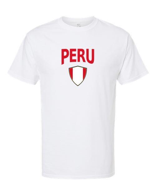 Peru Arched Crest Soccer Tee — NYC Factory