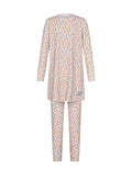 Floral teen tunic set: long-sleeve tunic top and matching pajama pants, multicolor