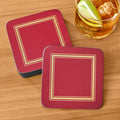 Pimpernel Coaster Set, Classic Burgundy