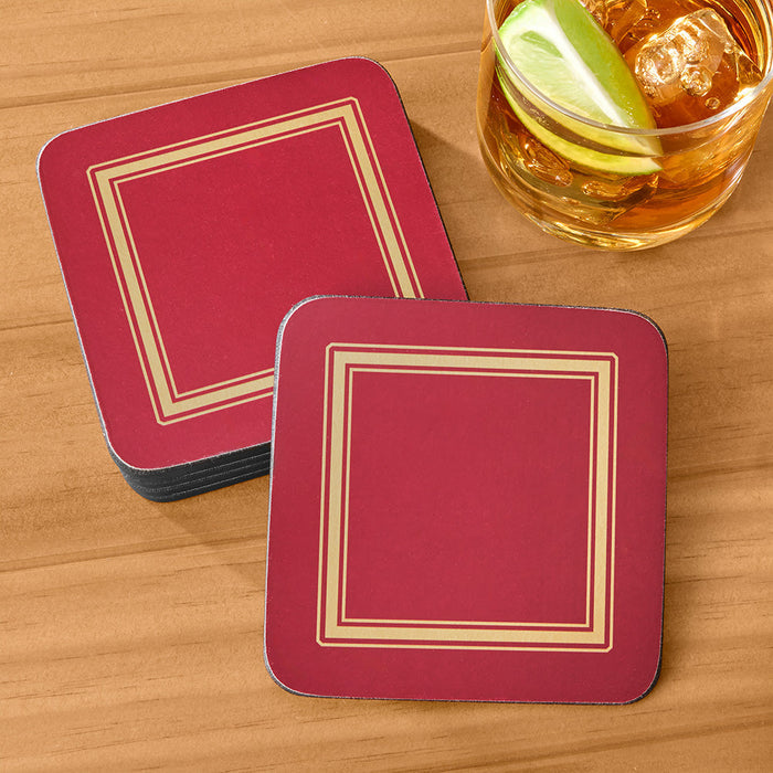 Pimpernel Coaster Set, Classic Burgundy