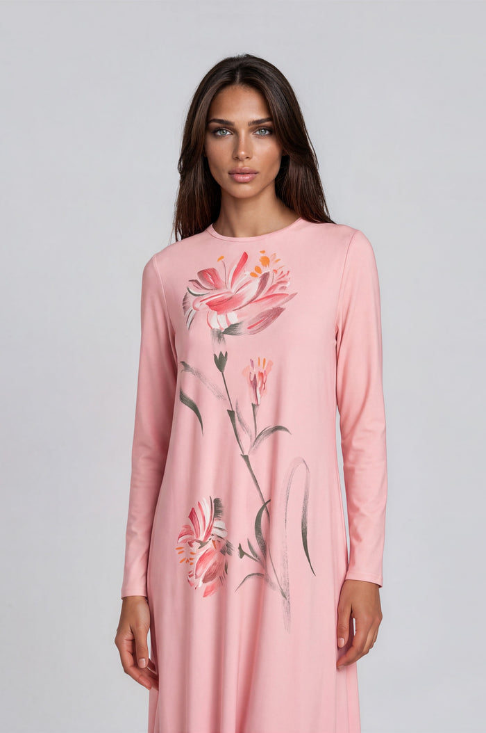 Pink Garden Nursing Nightgown