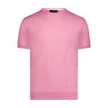 Pink Jacquard Panel Knit Polo