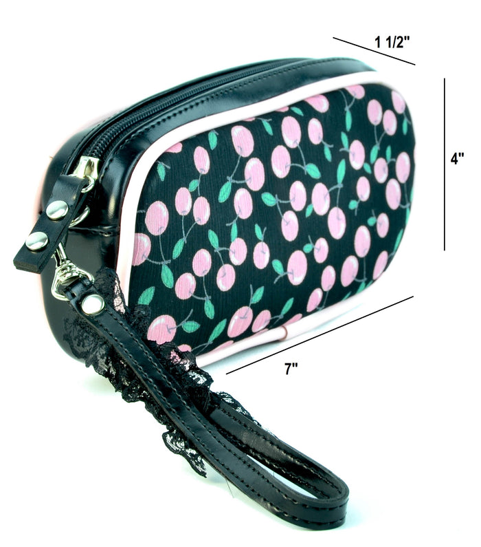 Pink Wild Berry Rectangular Shape Cosmetic Bag