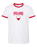 Poland Arched Crest Soccer Ringer Tee — NYC Factory