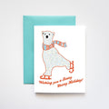 Polar Bear Beary Merry Xmas Card