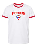 Puerto Rico Arched Crest Soccer Ringer Tee — NYC Factory