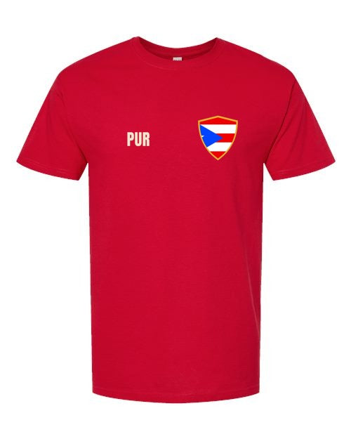 Puerto Rico Soccer Tee — Retro National Crest | NYC Factory