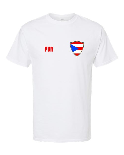 Puerto Rico Soccer Tee — Retro National Crest | NYC Factory