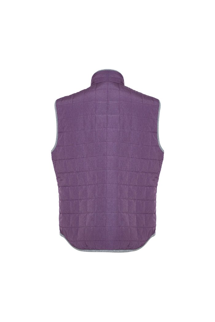 Purple Double Zip Quilted Performance Vest