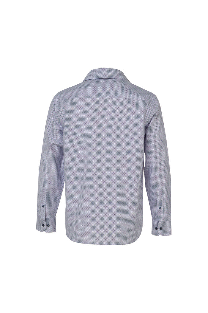 Purple & Lilac Diamond Floral Geo Dobby Twill Shirt