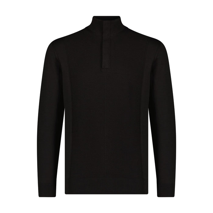 Quarter Zip Multi Panel Sweater