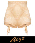 Rago 6197 Lacette Extra Firm Shaping Brief Panty with Garters Beige