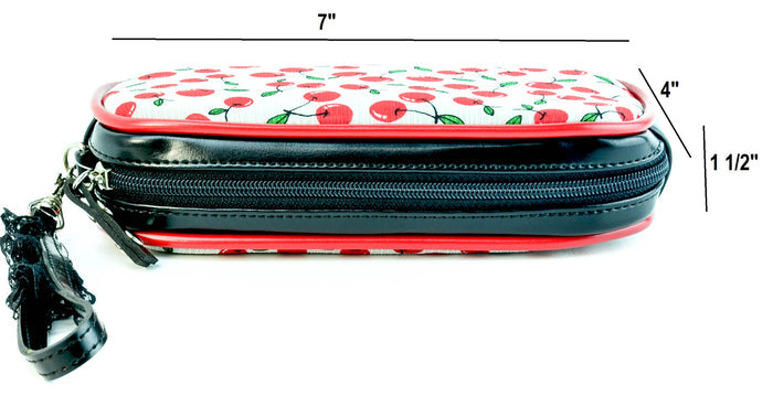 Red Wild Berry Rectangular Shape Cosmetic Bag