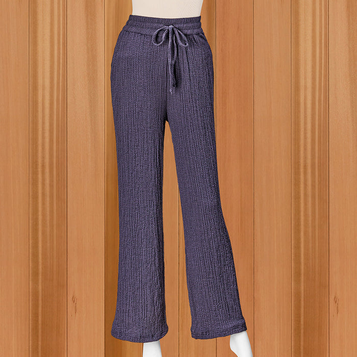 Renuar Women’s Crinkle Knit Palazzo Pants