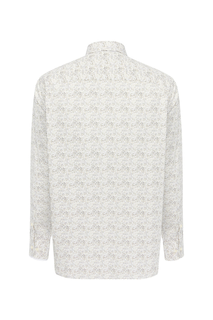 Sand Geo Swirl Print Shirt