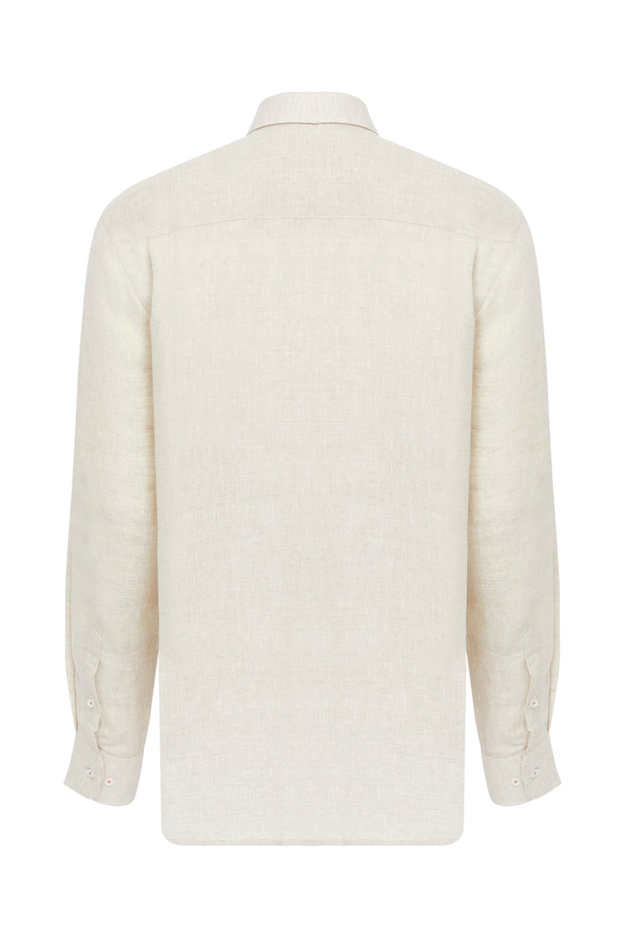 Sand Linen Long Sleeve Shirt