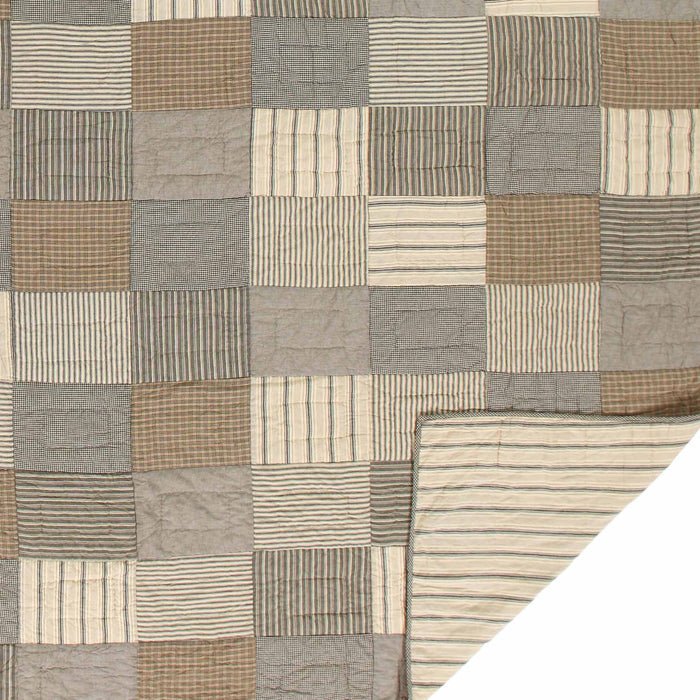 Sawyer Mill Charcoal Queen Quilt Set; 1-Quilt 90Wx90L w/2 Shams 21x27