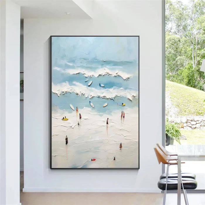 Seascape and Snowy Peak Painting #SP019