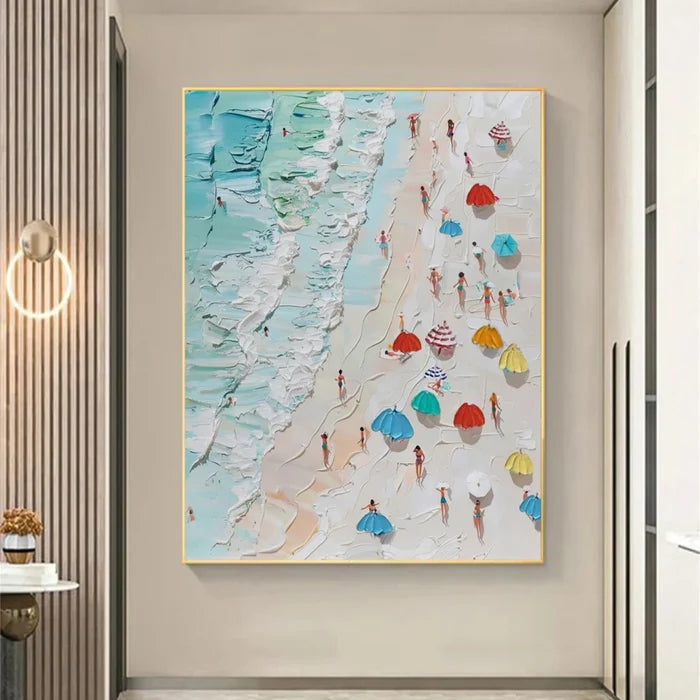 Seascape and Snowy Peak Painting #SP022
