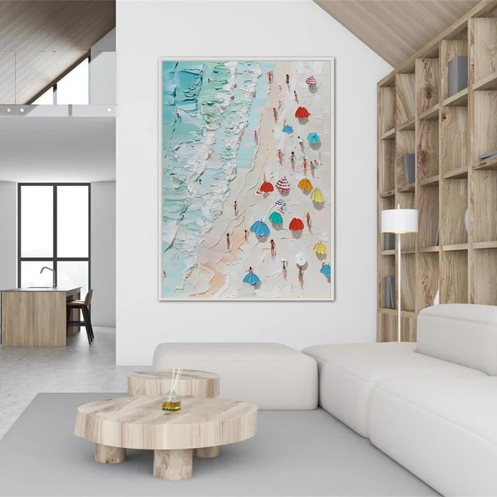 Seascape and Snowy Peak Painting #SP022
